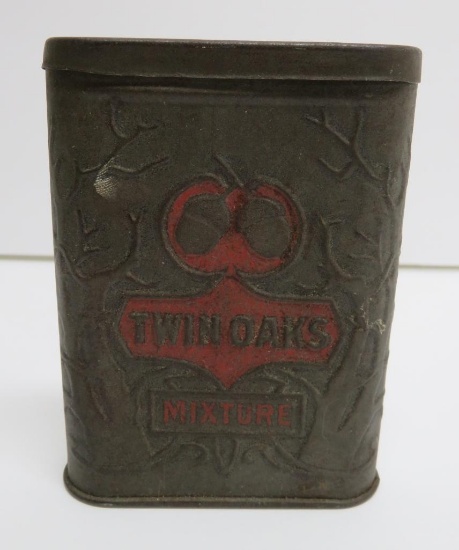Twin Oaks Mixture metal embossed pocket tin, 3" x 4 1/4"