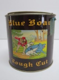 Blue Boar Rough Cut metal tobacco container, 4 1/2