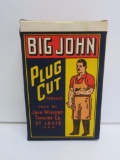 Big John Plug Cut Tobacco box, John Weisery St Louis, 4 1/2