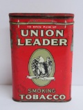 Union Leader pocket tin, eagle portrait, 4 1/4