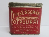 Pinkussohn's Potpourri Smoking Tobacco tin, paper label, Cigar Co, 3