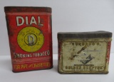 Dial and Golden Sceptre tobacco tins