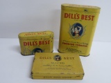Three Dill's Best pocket tins, three styles
