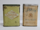 Queed and Carlton Club pocket tins, fading noted, 4 1/4