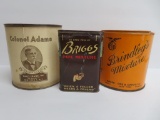 Three Tobacco tins, Col Adams, Briggs pocket tin and Brindley's Mixture
