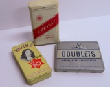 Three Cigar and Cigarette tins, Doublets, Willem II and Embassy, 3 1/2
