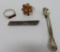 Sterling Jewelry lot, rings and pins