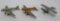 Three metal Tootsie Toy airplanes, 3 3/4