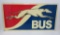 Two sided Greyhound bus metal sign, 48