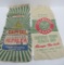 Two vintage one bushel cloth feed bags. Madison Wis and LaCrosse Wis