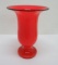Vintage Art glass Czechoslovakia vase, red orange and black, 6 3/4