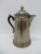 Ornate nickle over copper coffee pot, 11