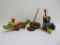 Three vintage pull toys, Fisher Price and Shackman