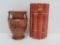 Two vintage Red Wing vases