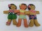 Three Pop culture cloth advertising dolls, C & H sugar, 14 1/2