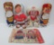 Four Pop Culture advertising cloth dolls, and unmade sugar sack doll