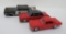 Two tin friction cars and plastic promo car, 7