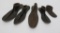 Five metal shoe forms, 5