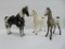 Two Breyer and one Hartland Plastic style horse, 6 1/2