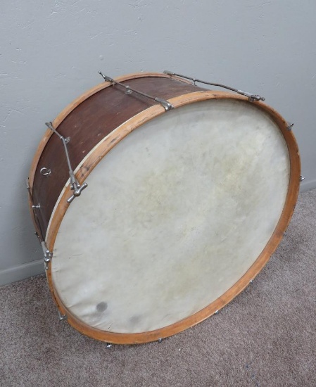 Vintage Slingerland Base Drum 33 1/2", mahogany