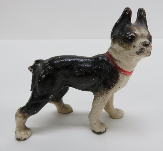 Miniature Cast iron bull dog, salesman sample size doorstop, 3"