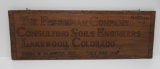 Wooden advertising sign, Fishman Company Consulting Soil Engineers Lakewood Colorado, 33