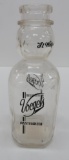 Voegel's baby face milk bottle, quart