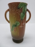 Roseville Fuschia art vase, original partial foil tag, 900-9