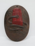 Fire Mark Insurance cast iron plaque, 11