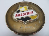 Old Pro Falstaff Beer advertising sign, plastic, coin shape, That's My Beer, 11 3/4