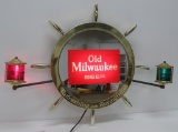 1961 Old Milwaukee ship wheel advertising sign, form 111, works, 27