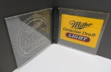 Miller Genuine Draft Light Beer lighted sign, works, folding, 17