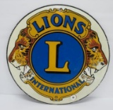 Lions Club International metal sign, 18