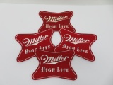 Miller beer cloth jacket back patches, 8 1/2