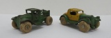Two Cast iron truck and car, 3 1/2