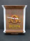 Olympia Beer light up clock , 12
