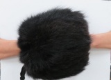 Fur muff and evening gloves