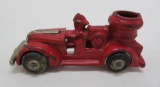 Cast iron pumper truck with nickel plated grill, 4 1/2