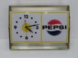 Lighted Pepsi clock, 17