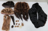 Vintage fur hats,collars and fur pins