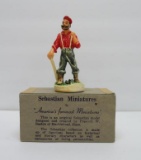 Sebastian Miniature with box, Paul Bunyan, 3 1/4