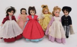 Madame Alexander Little Woman dolls, six dolls, 12