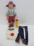 Two advertising Pop Culture dolls, Hecker Flour and Teddy Sno Crop Puppet