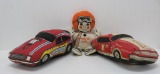 Three Pop culture cloth advertising pieces, Winston racing and Moto-Ski doll, c 1970's