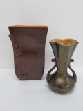 Two Red Wing art pottery vases