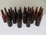 Vintage Beer Bottles, 12 Wm Weber bottles, Grafton Wis, 13 blank, amber