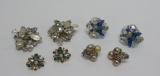 Four vintage sets of earrings, signed