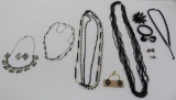 Large lot of costume jewlery, pins, necklaces, bracelets and earrings