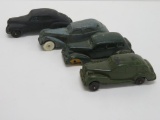 Four vintage rubber cars, 4