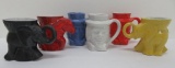 Six Frankoma political mugs, multi colored, 1971, 1975 and 1976 (4)